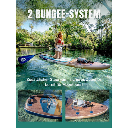 Aufblasbares SUP Board für 2+1 Personen mit Balancierflügel