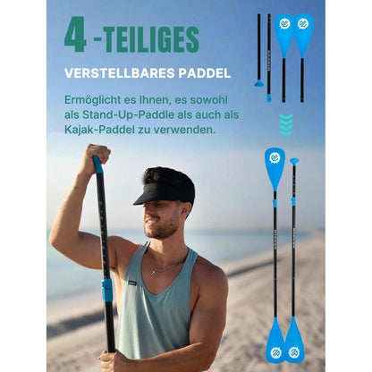 Aufblasbares SUP Board für 2+1 Personen mit Balancierflügel