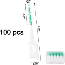 100 Stück Weiche Interdentalbürsten zur Zahnreinigung mit