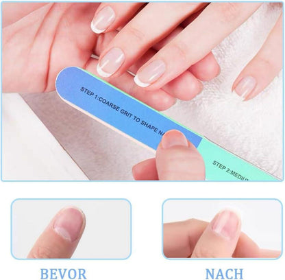 10er Set Nagelfeilen Naturnägel Polierfeilen Nail Buffer Multifunktional