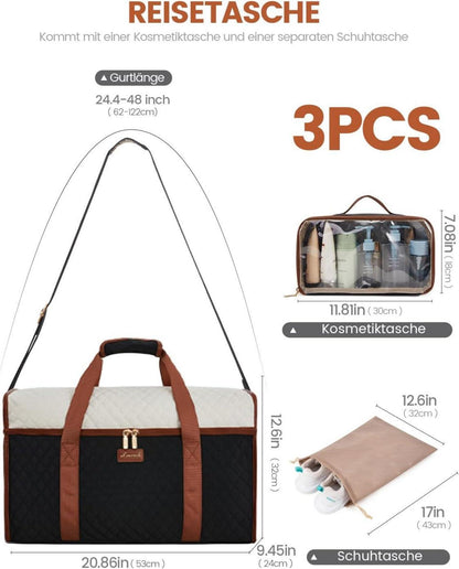 LOVEVOOK Damen Reisetasche Handgepäck Weekender wasserdicht
