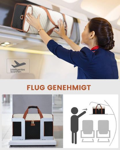Reisetasche Damen Große Öffnung Weekender Handgepäck Tasche