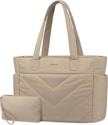 Laptoptasche Damen 15,6 Zoll Groß Shopper Tasche Arbeitstasche Khaki