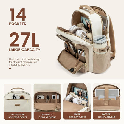 Rucksack Damen 15,6 Zoll Laptop Schulrucksack großes Fach