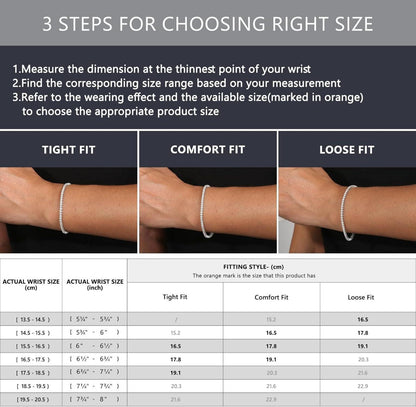Elegant Moissanite Tennisarmband 925 Silber Damen 3mm 5,29 Karat Echtsilber