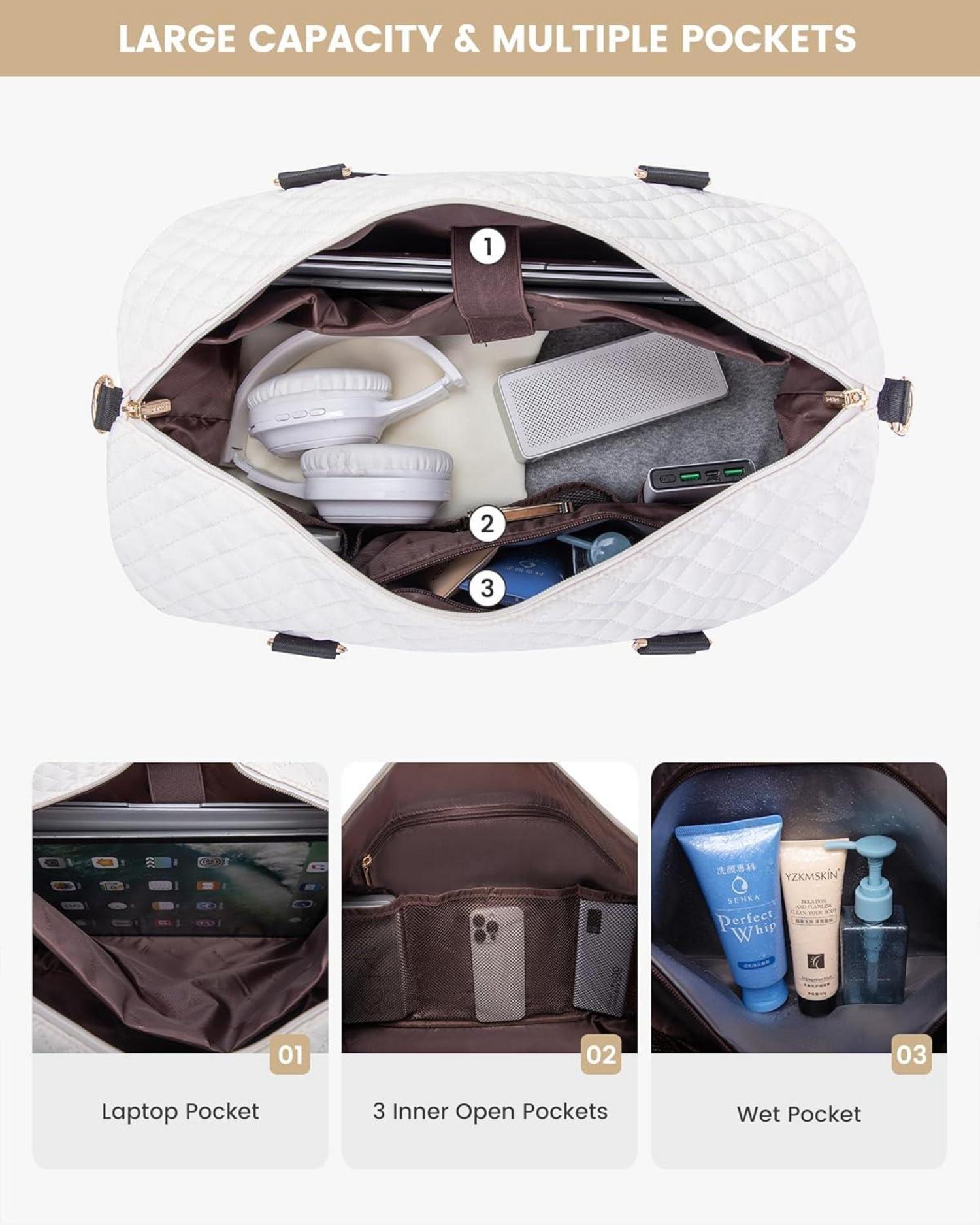 Weekender Damen Reisetasche Handgepäck Sporttasche Schuhfach Flugzeug