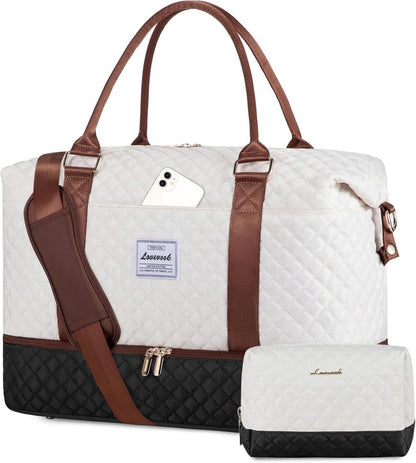 Reisetasche Handgepäck Damen Sporttasche mit Schuhfach Carry On Duffle