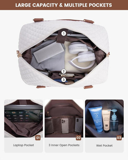 Reisetasche Handgepäck Damen Sporttasche mit Schuhfach Carry On Duffle
