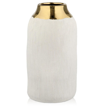 Keramik Vase Beige – Minimalistisch Moderne Deko Vase Weiß
