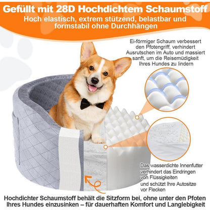 Hundeautositz Booster Schwarz – Komfortabler Reisebegleiter für kleine Hunde