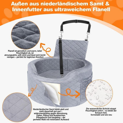 Hundeautositz Booster Schwarz – Komfortabler Reisebegleiter für kleine Hunde