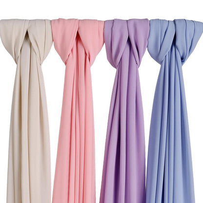 Chiffon Hijab Schals Damen 4er Set Premium Weich Mixcolor Geschenkbox