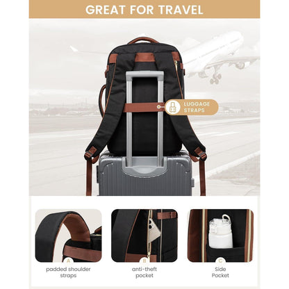 40L Handgepäck Rucksack 17-Zoll Laptop Reiserucksack Damen