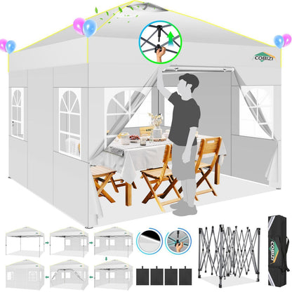 3x3m Faltpavillon mit Seitenwänden – Wasserdicht & Stabil