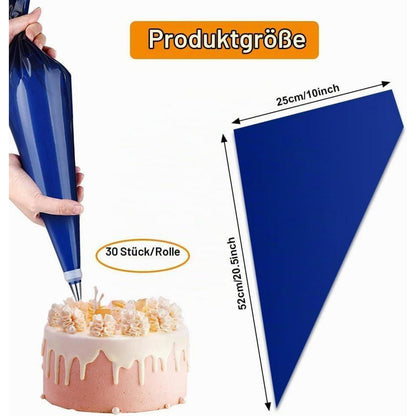 30x Einweg Spritzbeutel Set – 52cm Groß & Reißfest