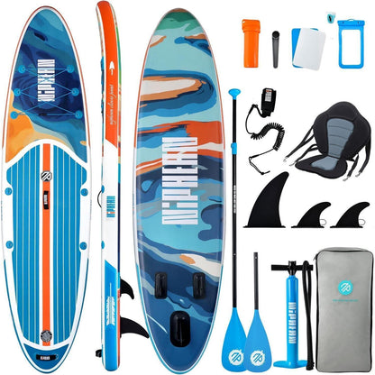 Aufblasbares Stand Up Paddle Board für 2 Personen mit Sitz und Zubehör