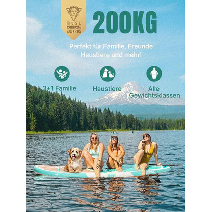 Aufblasbares Stand Up Paddle Board für 2 Personen mit Sitz und Zubehör