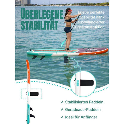 Aufblasbares Stand Up Paddle Board für 2 Personen mit Sitz und Zubehör
