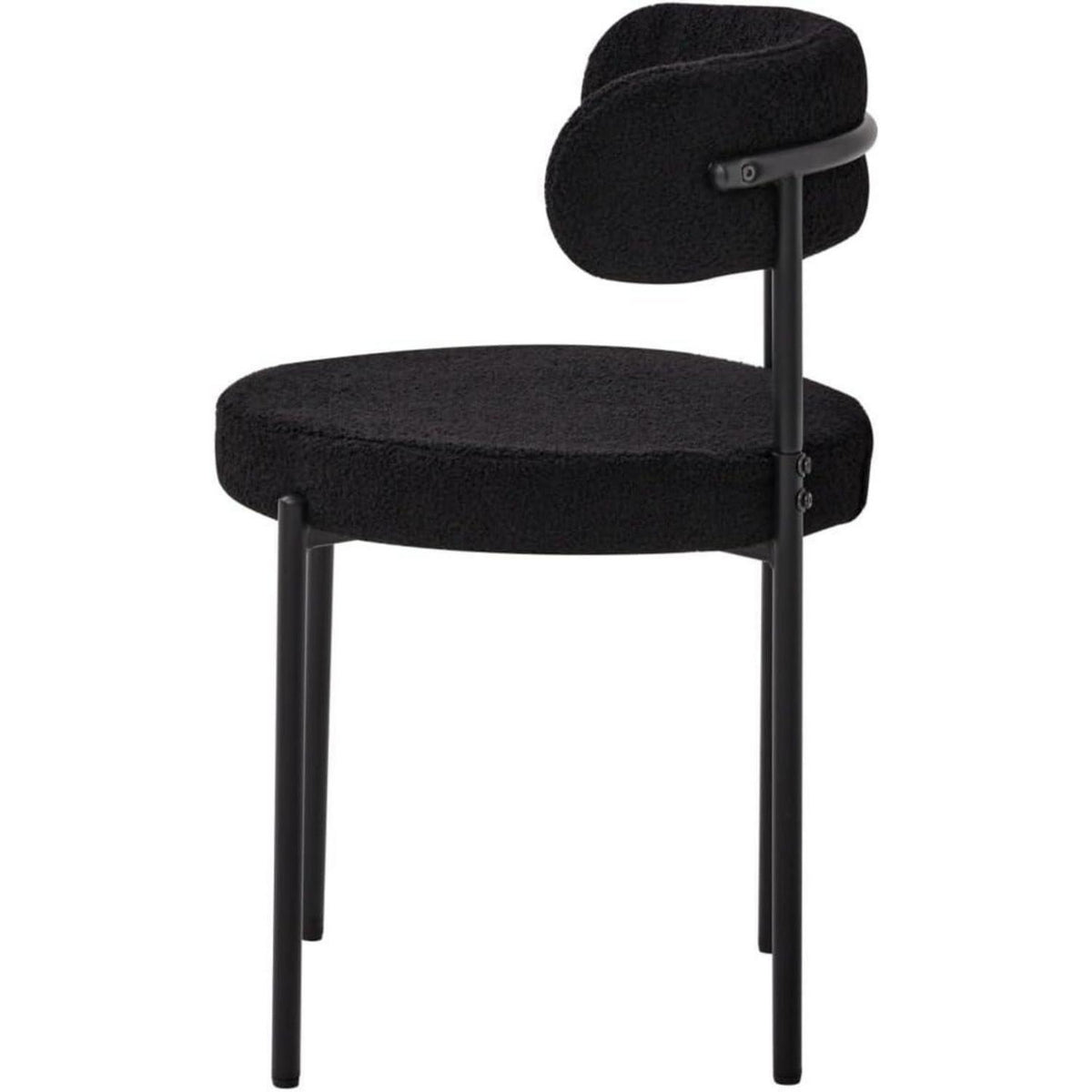 8 Esszimmerstühle Teddy-Samt Schwarz – Modern & Komfortabel