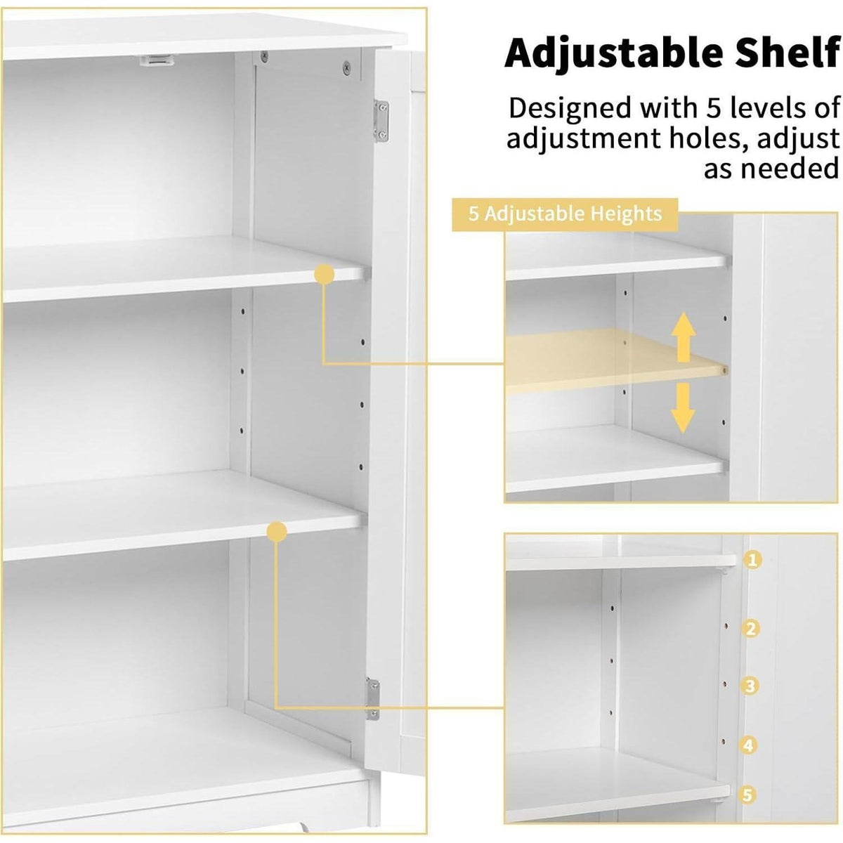 Küchenschrank mit 4 Schubladen & 2 Türen – Vitrine & Buffetschrank