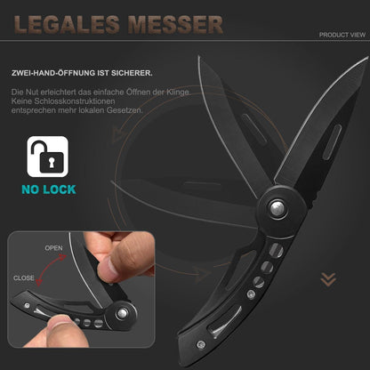Mini Klappmesser Edelstahl – Zweihand Messer für Alltag & Outdoor