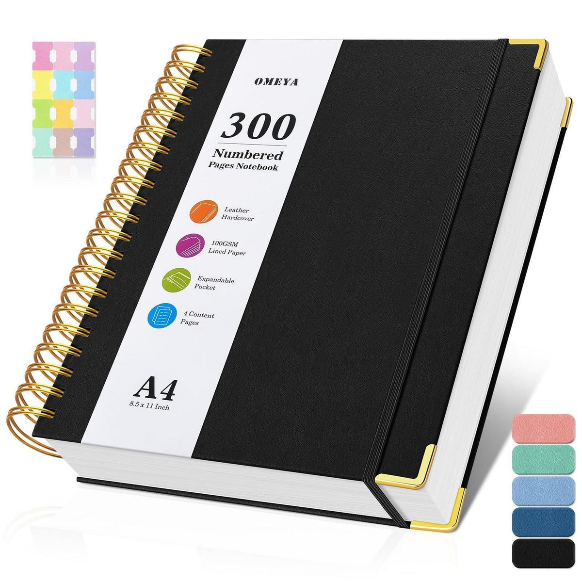 A4 Liniertes Notizbuch mit Hardcover – 300 Seiten