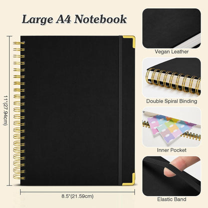 A4 Liniertes Notizbuch mit Hardcover – 300 Seiten