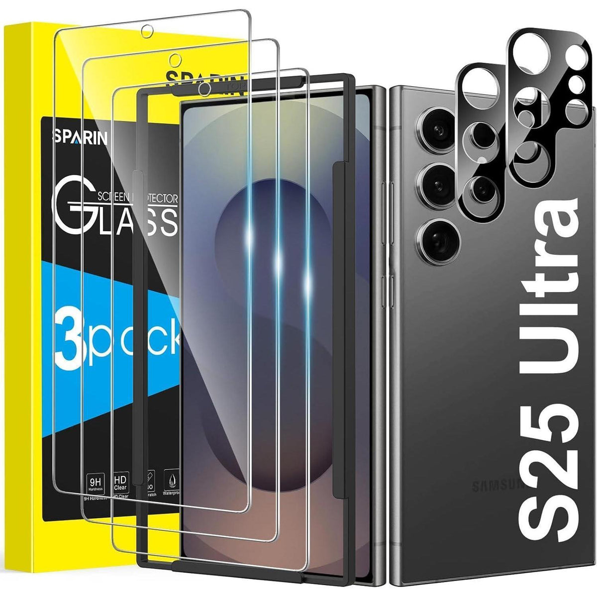 Displayschutzfolie für Samsung Galaxy S25 Ultra – 3er Set mit Kameraschutz