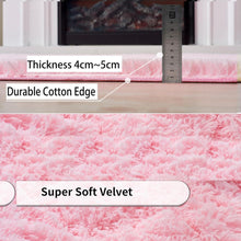 Flauschiger Rosa Teppich 60x120cm - Wohnzimmer & Schlafzimmer