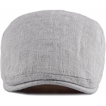 Schiebermütze Herren Sommer Dünn - Atmungsaktive Flatcap Hellgrau