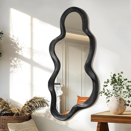 Asymmetrischer Wandspiegel Schwarz Wolke 90x50cm Modern