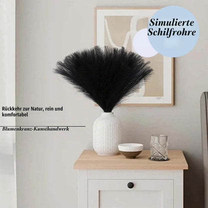 30x 55cm Pampasgras Deko Schwarz - Kunstpflanzen für Zuhause