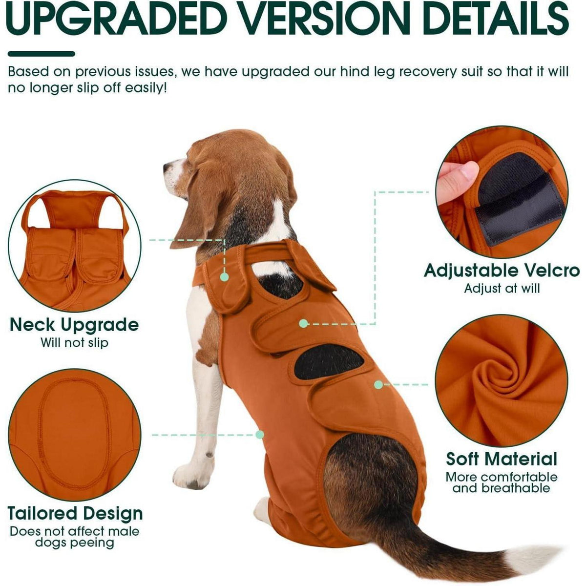 Hundebody nach OP – Wundschutz & Erholung, Braun XXL