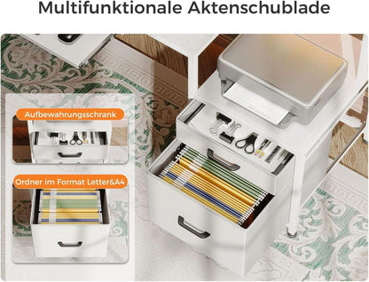 Schreibtisch 140x48cm mit Schubladen und