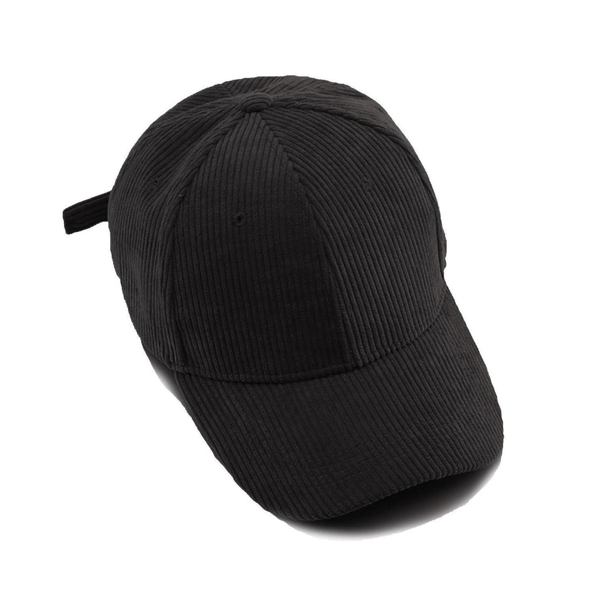 Winter Baseball Cap Herren Damen Cord Verstellbar Warm Schwarz