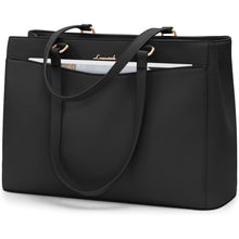Laptoptasche Damen 15,6 Zoll, Elegant & Stabil, Schwarz