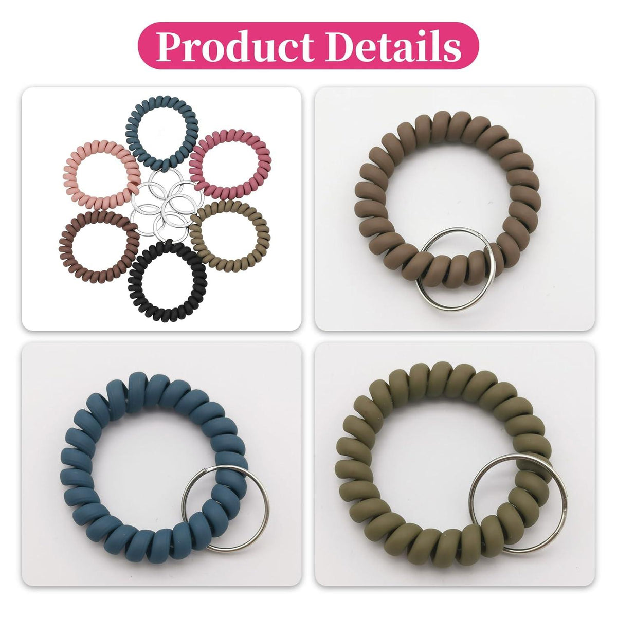 8er Set Spiral Haargummis für Damen Scrunchies ohne Schaden