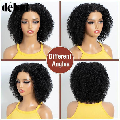 Echthaar Bob Perücke 35cm 1B – Kleberlos & Vorgezupft