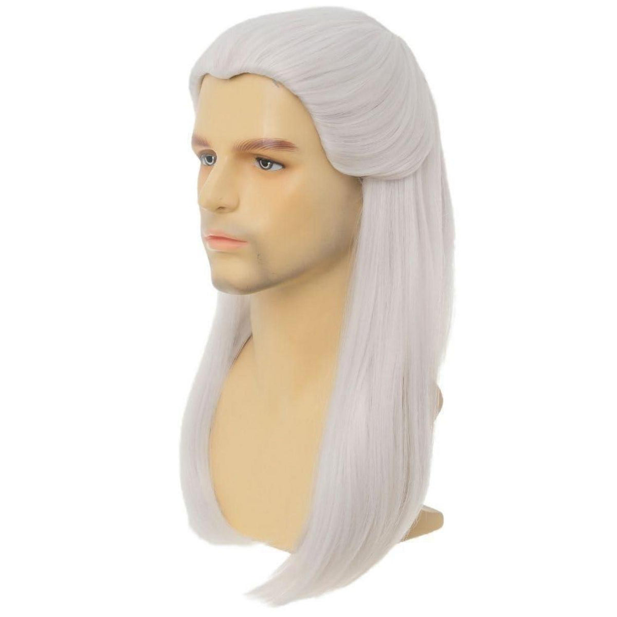 Weiße Herren Perücke Gerade Lang Cosplay Anime Halloween