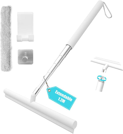 Teleskop Duschabzieher Set silikon Abzieher Fenster Bad Spiegel 120cm