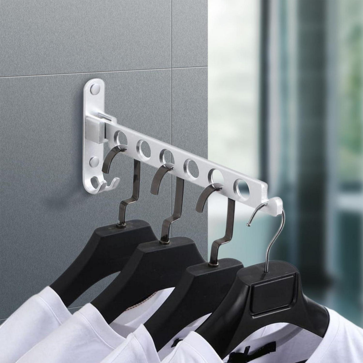 2er-Set Klappbare Wandhaken für Kleidung & Handtücher