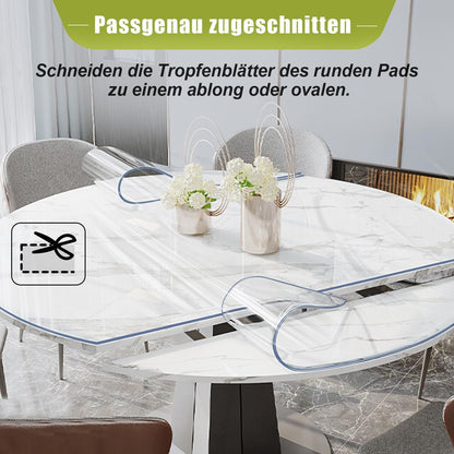 Runde Tischfolie 160cm – Transparent, Wasserdicht & Kratzfest