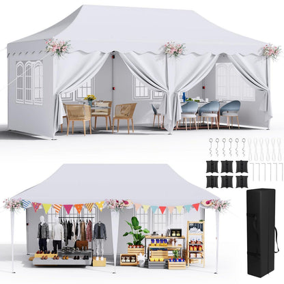 3x6 Pavillon Faltbar, Wasserdicht & Stabil für Garten & Events