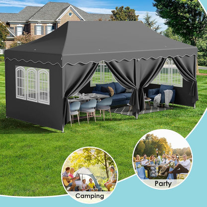 3x6 Pavillon Faltbar, Wasserdicht & Stabil für Garten & Events