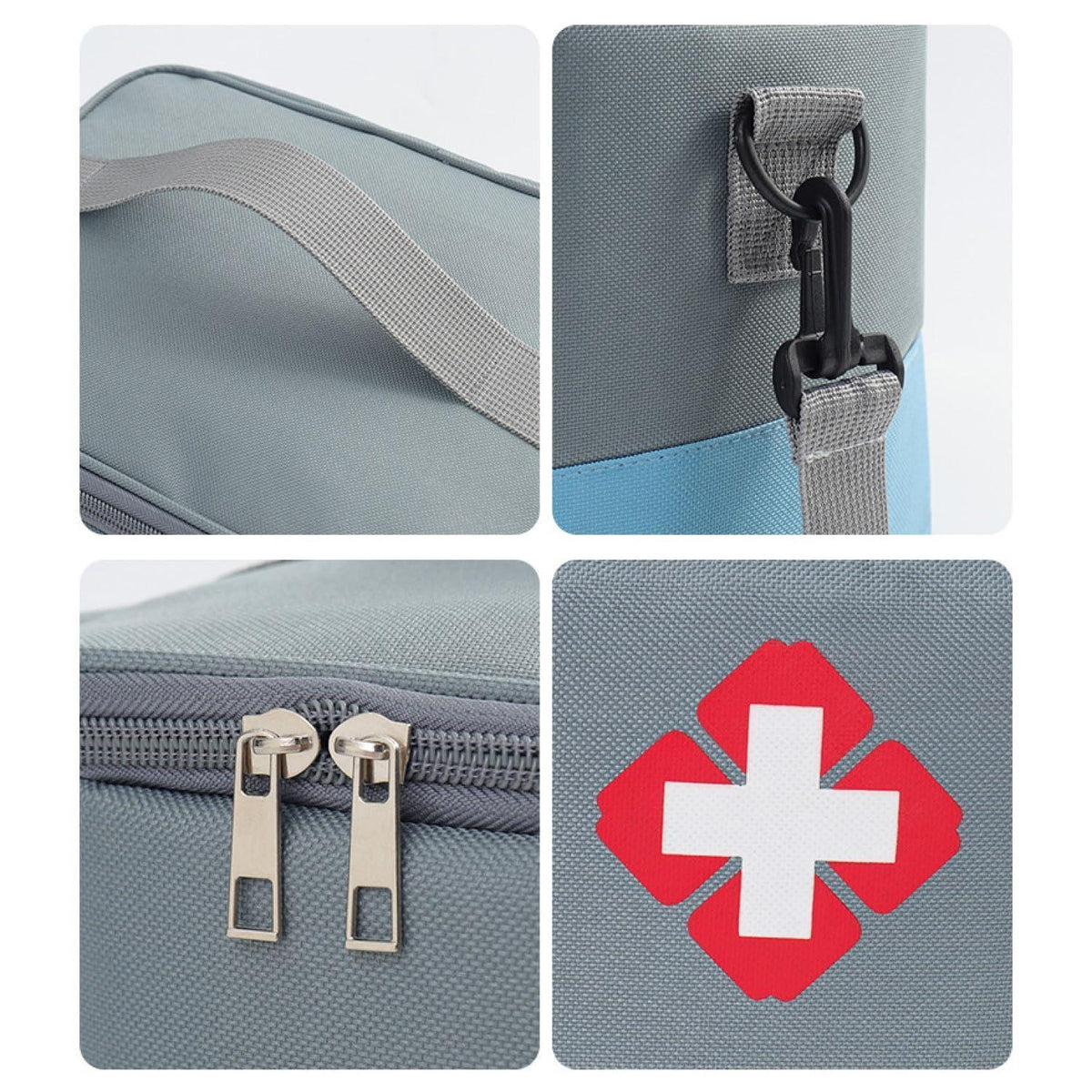 Reiseapotheke Tasche Wasserdicht mit Schulterriemen (Rot+Weiß)