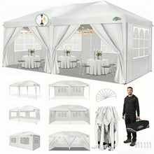 Faltpavillon 3x6m mit 6 Seitenwänden – Wasserdicht & Stabil