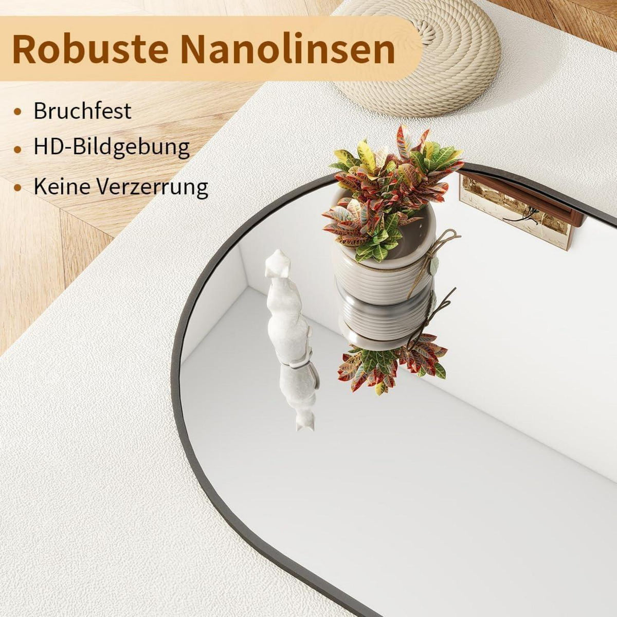 Ganzkörperspiegel Bogen Schwarz – Stand- & Wandspiegel 171x76cm