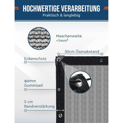 Feinmaschiges Anhängernetz 3x4m mit Spannseil – Ladungssicherung