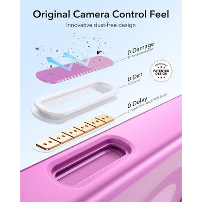 iPhone 16 Hülle mit MagSafe & integriertem Ständer, Klares Rosa
