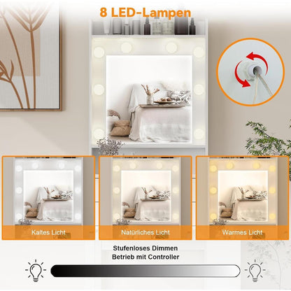 Schminktisch mit LED-Beleuchtung und